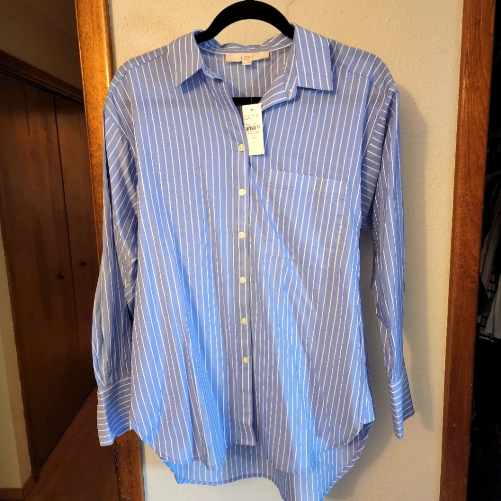LOFT oversized women's button up